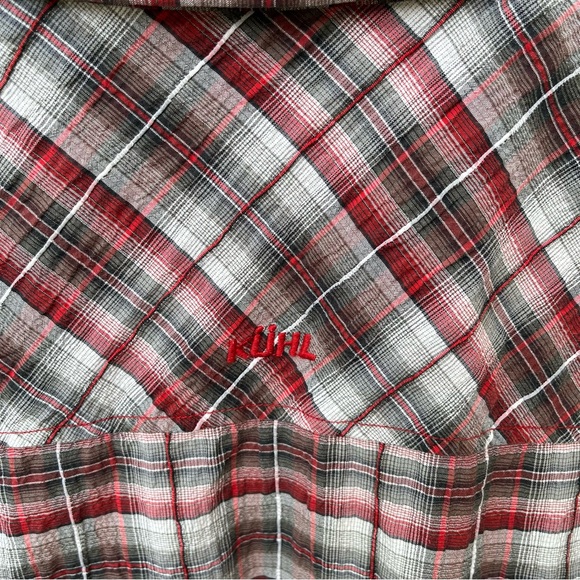 KUHL Men’s Stallion Textured Plaid Short Sleeve Button Down Shirt Sz M - Picture 5 of 12